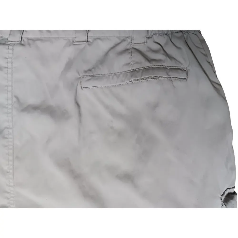 L.L.Bean Men’s Cargo Hiking Shorts XL Regular Gray Nylon Elastic Waist Pockets